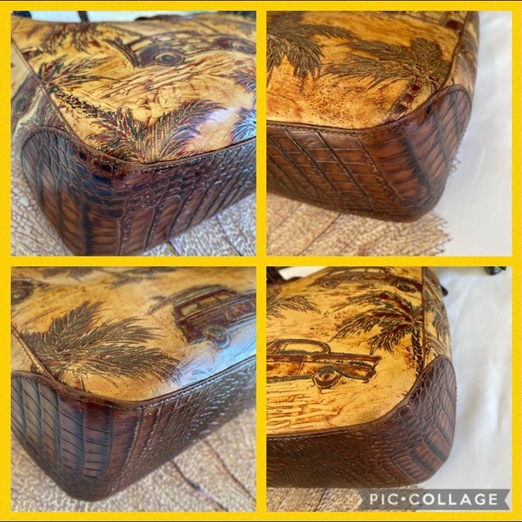 🌴1st Edition🌴CHOCOLATE COPA CABANA ISABELLE BRAHMIN +TORY BURCH BANANAS TASSEL - Picture 8 of 14